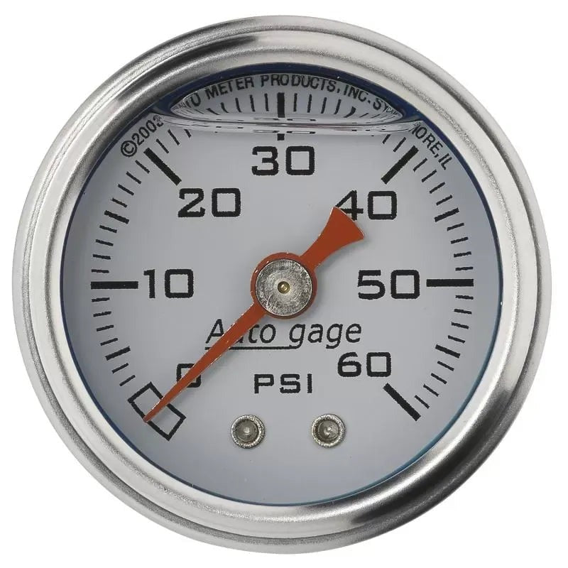 Autometer 1-1/2" 0-60 PSI Pressure Gauge White | Universal (2176)