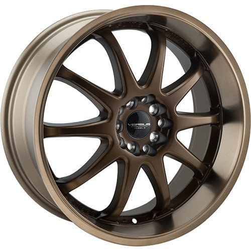 Versus Racing VS42 Bronze w/Black Spoke Faces 17x7.5 | 5x114.3 (VS4217755114+35BRONZE)