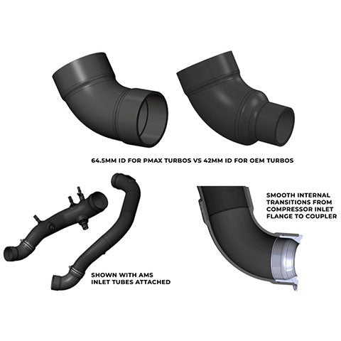 AMS Turbo Inlet Tube Couplers for Garrett Powermax Turbos | 2017-2020 Ford F-150 3.5T and 2017-2020 Ford F-150 Raptor (AMS.32.08.0002-1)