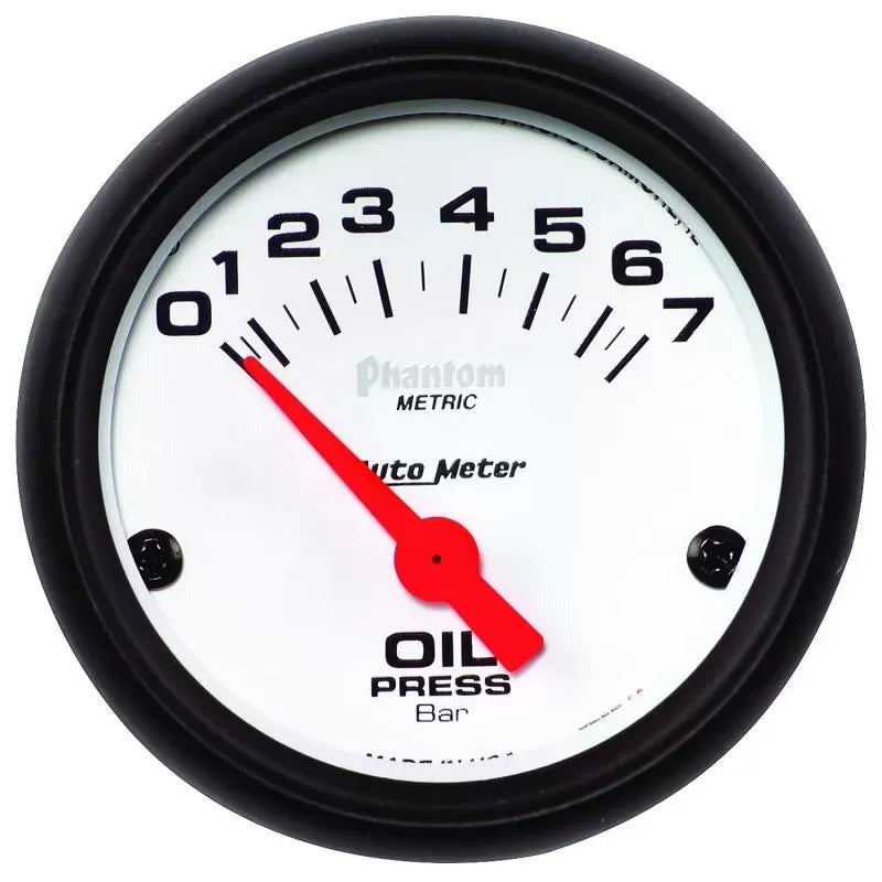 Autometer 2-1/16" 0-7 BAR Oil Pressure Gauge Phantom | Universal (5727-M)