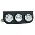 Autometer 2-1/16" 100 PSI/280 °F/16V Oil Pressure / Water Temperature / Volt Meter Gauge Console White Dial w/Black Bezel | Universal (2324)