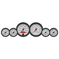 Autometer 160 MPH/0-10000 RPM/100 PSI/140-280 °F/8-18V/280ΩE-0ΩF PRO-CYCLE 6-Piece Gauge Kit White | Universal (19501)