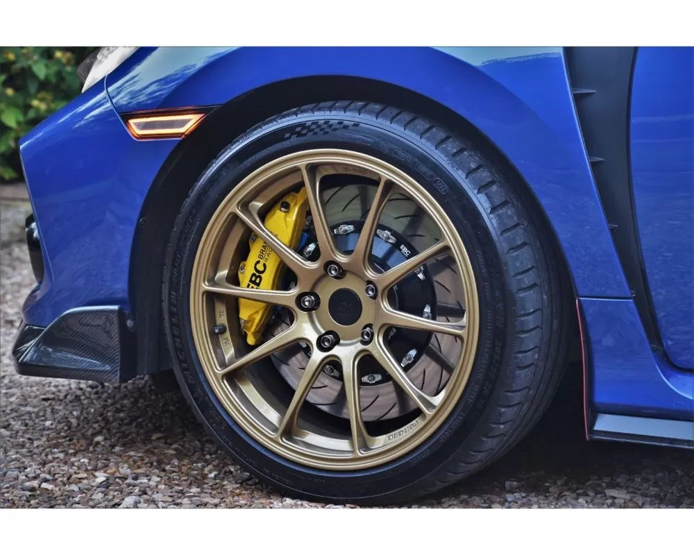 EBC Brakes Racing BBK Luminous Yellow Apollo-6 Calipers 380mm Front Big Brake Kit | 2017-2021 Honda Civic Type-R (BBK037YEL-1)