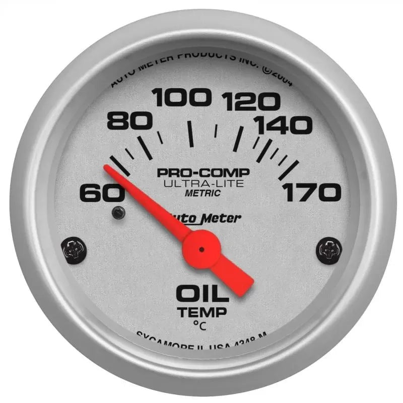 Autometer 2-1/16" 60-170 °C Oil Temperature Gauge ULTRA-LITE | Universal (4348-M)