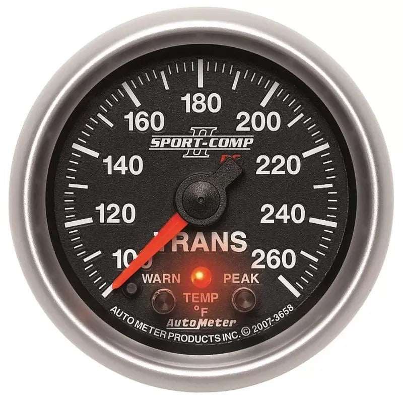 Autometer 2-1/16" 100-260 °F Transmission Temp Gauge SPORT-COMP II | Universal (3658)