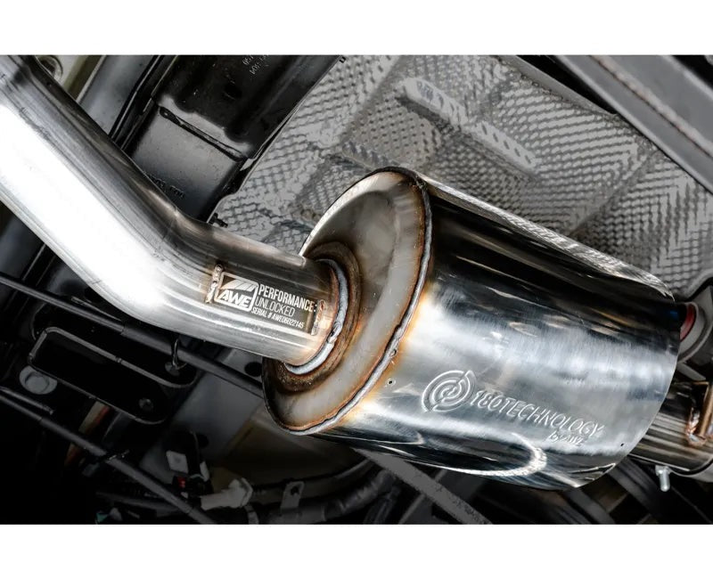 AWE Tread Edition Catback Single-Side Exhaust for Jeep JT 3.6L - Diamond Black Tip (3015-23103)