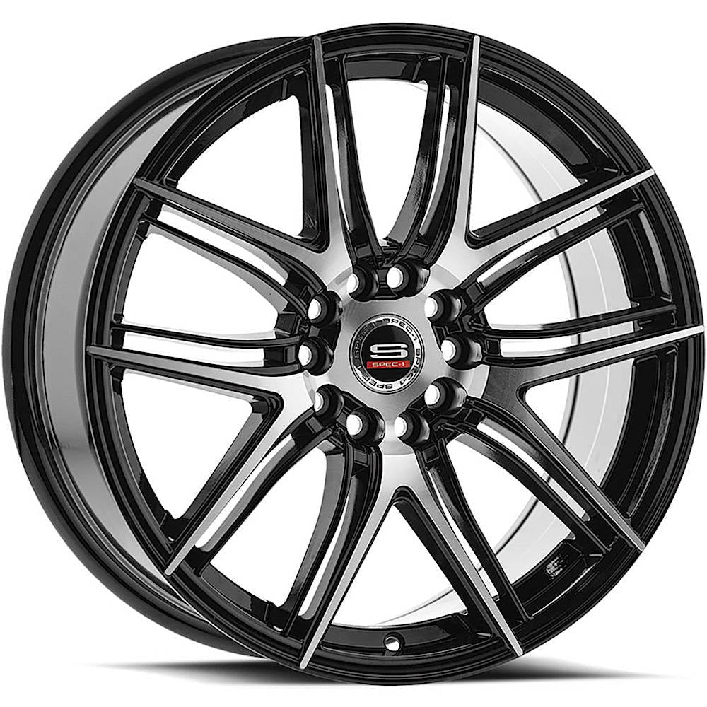 Spec-1 Wheels SP-56 Gloss Black Machined 18x8 | 4x100/4x114.3 (SP-561880938GBM)