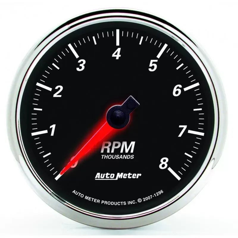 Autometer 3-3/8" 0-8000 RPM Tachometer Gauge Designer Black II | Universal (1296)