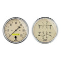 Autometer 5" 240-33 Ω Quad & Speedometer 2-Piece Gauge Kit Antique Beige | Universal (1803)