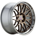 HRE Performance Wheels C100 Satin Bronze Center w/ Polished Clear Outer & Gloss Silver Inner 20x9 | 5x115 (C100-20951152003SB)