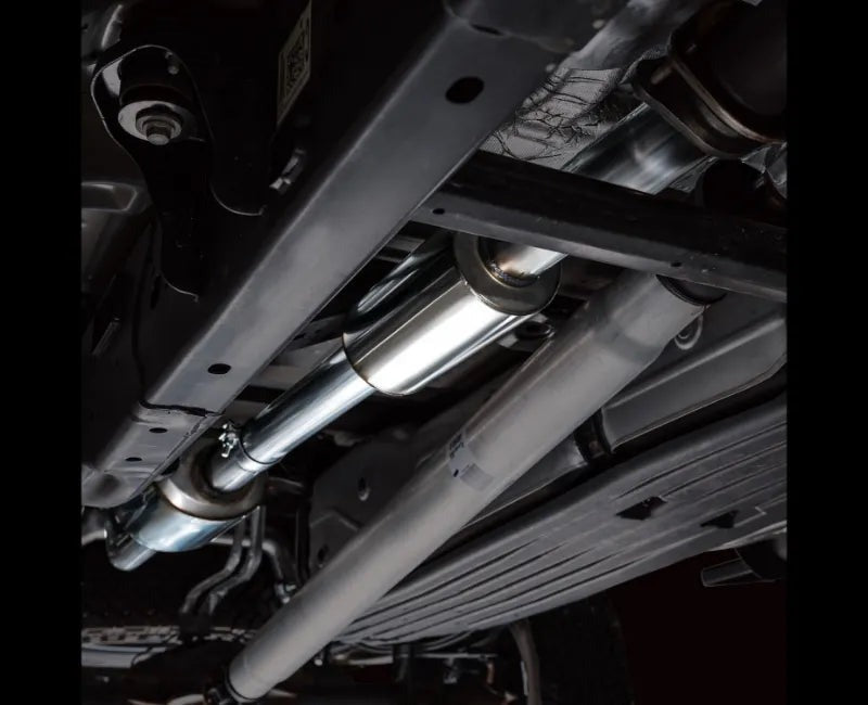 AWE 0FG Resonated Catback for '21+ Ford F-150 Tremor (With Bumper Cutouts) - Diamond Black Tips (3015-33402)