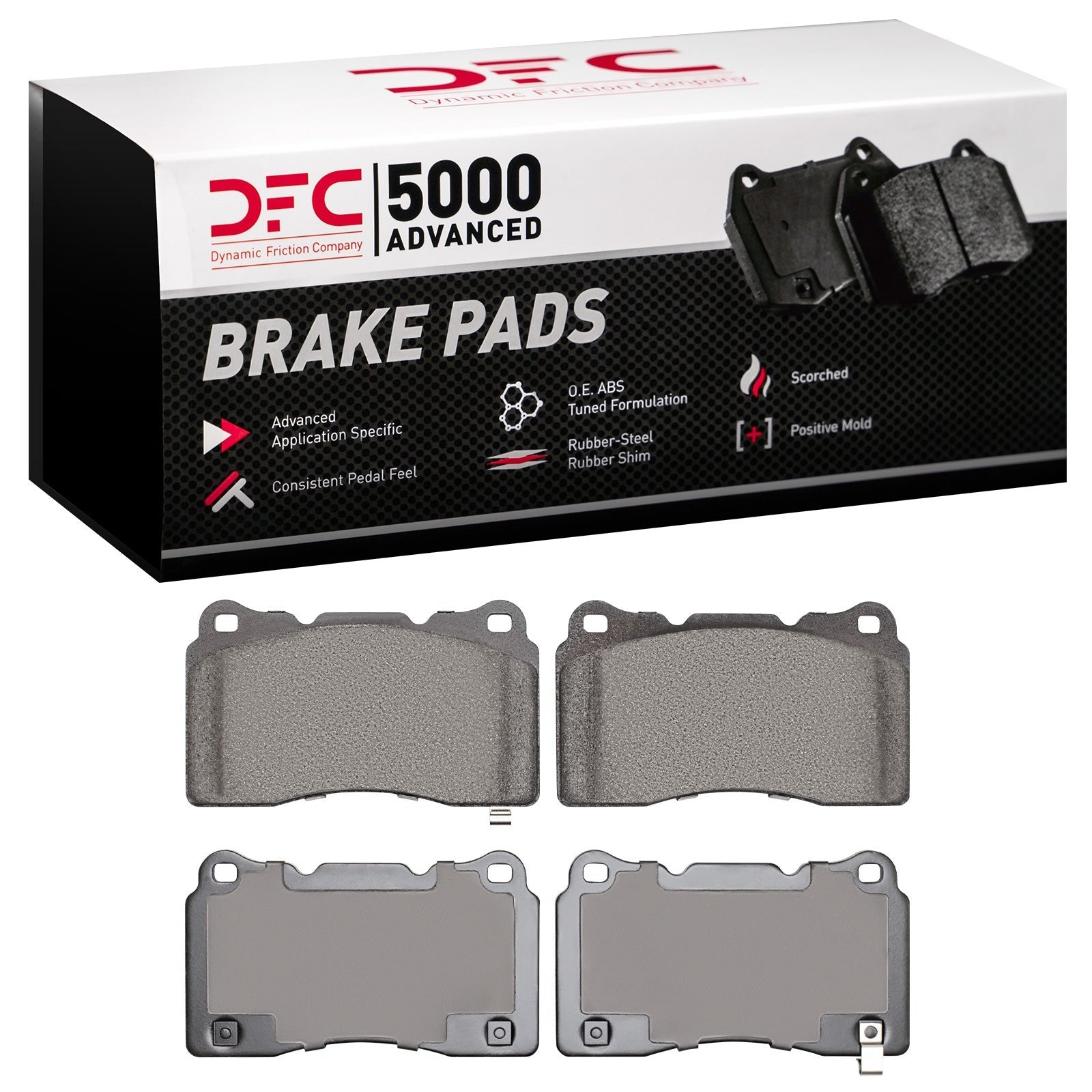 DFC 5000 Advanced Low Metallic Front Brake Pads | 2008-2015 Mitsubishi Evo X (1551-1001-00)