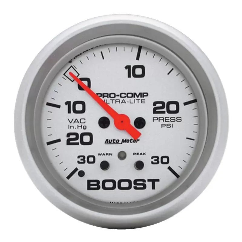 Autometer 2-5/8" 30 IN HG/30 PSI Vacuum/Boost Gauge ULTRA-LITE | Universal (4477)