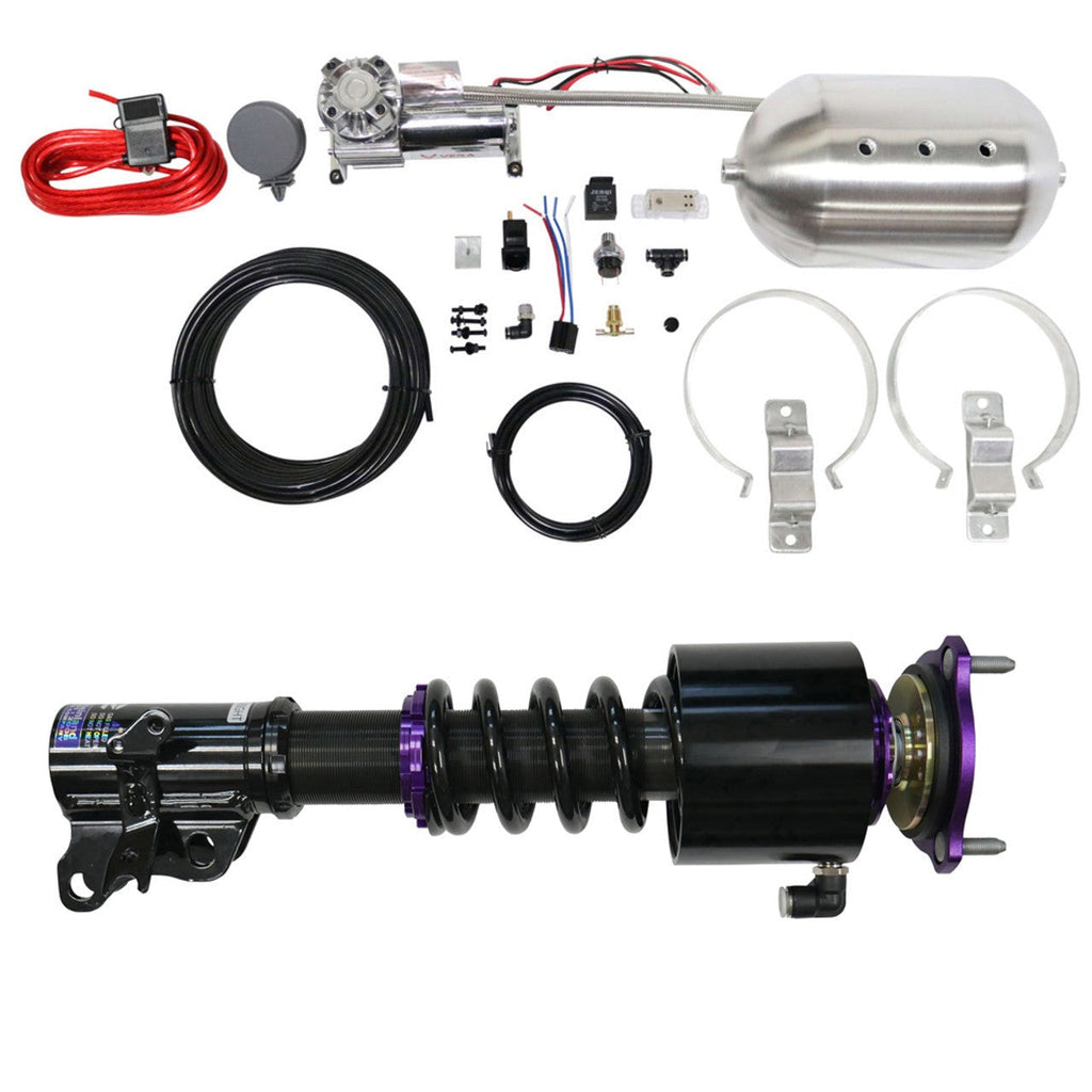 D2 Racing RS Coilovers with Front Air Cups Kit | 2017-2021 Honda Civic Hatch (D-HN-25-4-VACF-20)