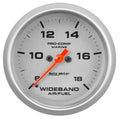 Autometer 2-5/8" ANALOG 8:1-18:1 AFR Air/Fuel Ratio-Wideband Gauge Marine Silver | Universal (200870-33)