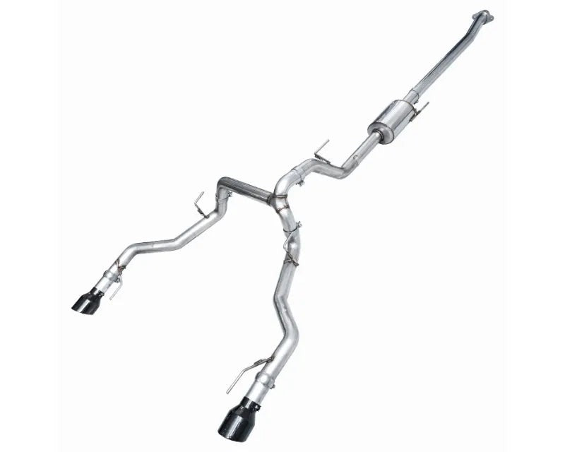 AWE 0FG Non-Resonated Catback for '21+ Ford F-150 Tremor (With Bumper Cutouts) - Diamond Black Tips (3020-33402)