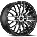 Spec-1 Wheels SP-55 Gloss Black w/ Machined Spoke Faces 18x8 | 4x100/4x114.3 (SP-551880938GBM)