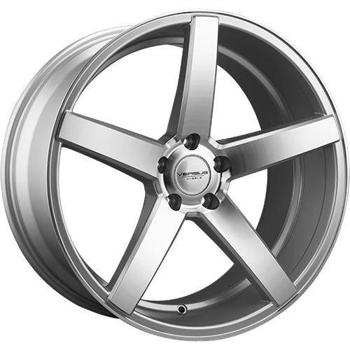 Versus Racing VS541 Silver w/Machined Spoke Faces 17x7.5 | 5x114.3 (VS54117755114+40SMF)