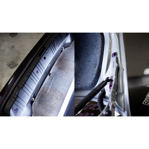 Dress Up Bolts Stage 1 Titanium Hardware Trunk Kit | 2000-2006 BMW M3 (BMW-027-Ti)