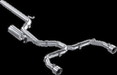 MBRP Stainless Steel 3" Cat-Back - 2.5" Dual Split Exit | 2022 - 2024 VW MK8 Golf GTI (S4617)
