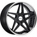 Spec-1 Wheels SSL-301 Matte Black w/ Chrome Stainless Steel Lip 22x9 | 5x114.3 (A0076-229051143+38MB)