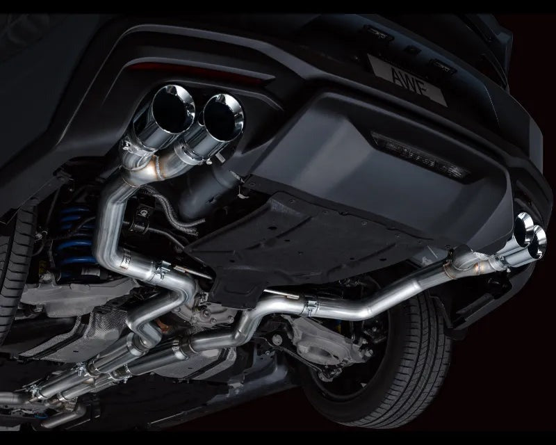AWE Track Edition Exhaust for S650 Ford Mustang GT Fastback - Quad Chrome Silver Tips (3020-42650)