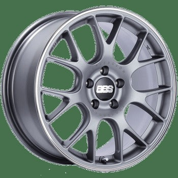 BBS Wheels CHR Satin Titanium Gray w/ Polished Outer Lip Ring 18x9 | 5x120 (CH133TIPO)