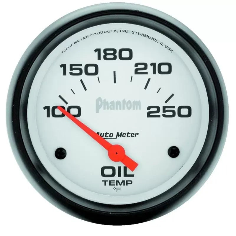 Autometer 2-5/8" 100-250 °F Oil Temperature Gauge Phantom | Universal (5847)