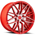 Versus Racing VS1121 Gloss Red w/Machined Spoke Faces 18x8.5 | 5x114.3 (VS112118855114+40RMF)