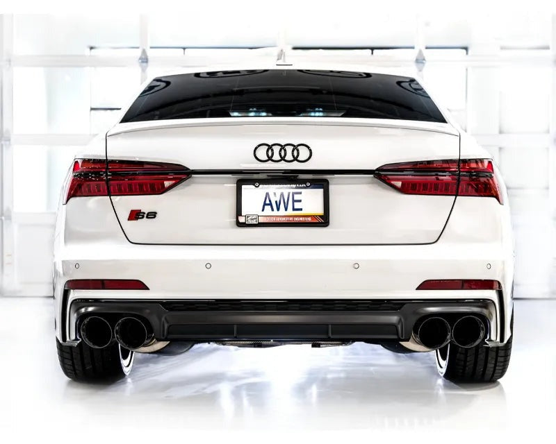 AWE Touring Edition Exhaust for Audi C8 S6/S7 - Diamond Black Tips (3015-43107)