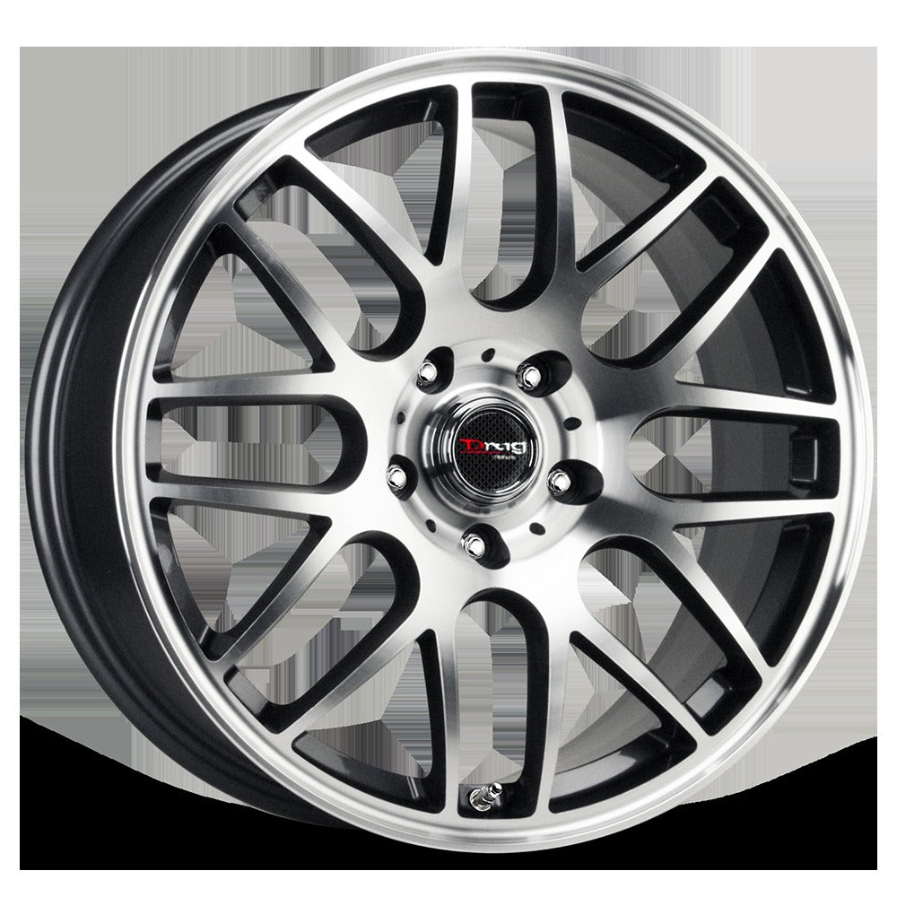 Drag Wheels DR37 Flat Black w/ Machined Spoke Faces 18x8 | 5x120 (DR37188234072BFM)