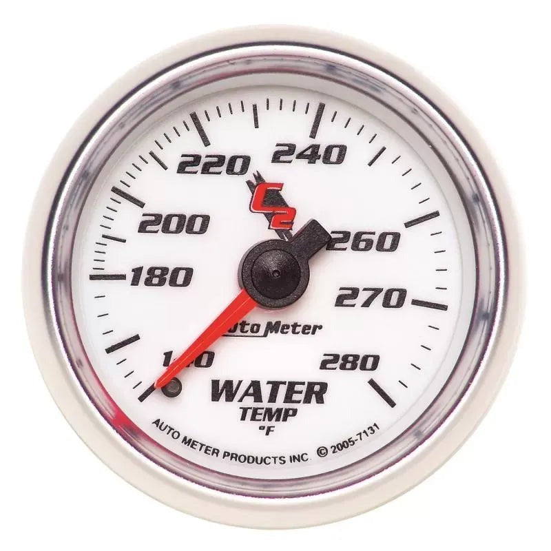 Autometer 2-1/16" 140-280 °F Water Temperature Gauge C2 | Universal (7131)