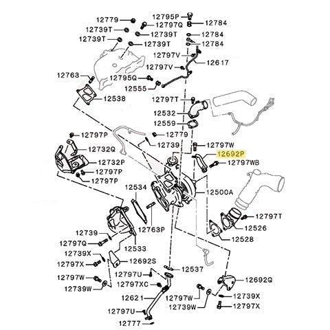 Mitsubishi OEM Turbo Bracket | 2008-2015 Mitsubishi Evo X (1515A166)