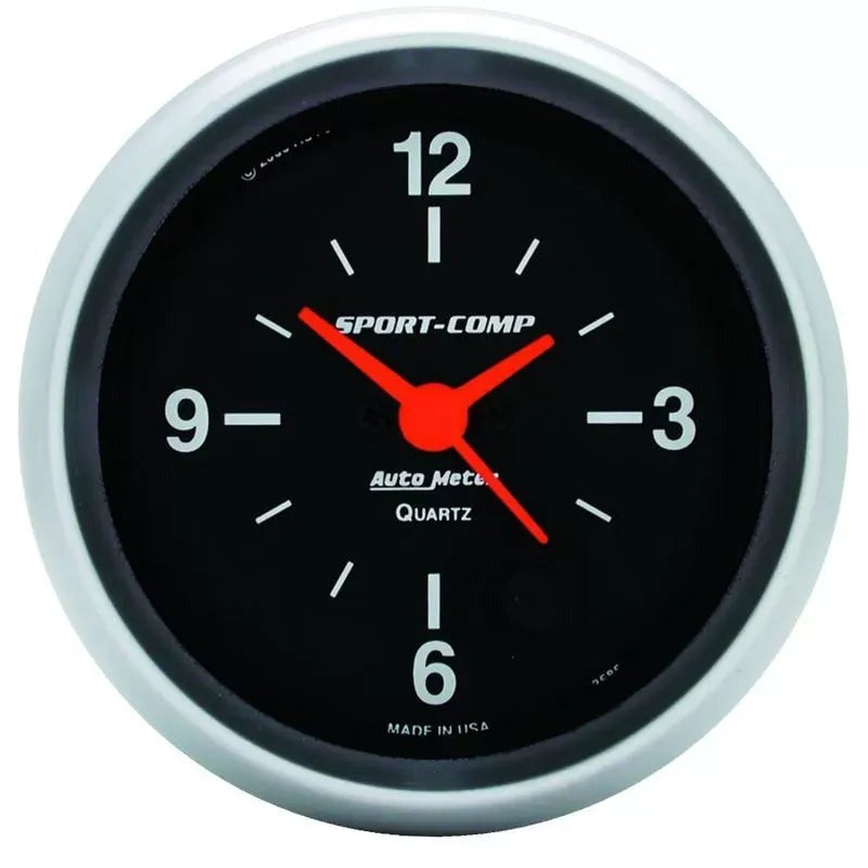 Autometer 2-5/8" 12-Hour Clock Gauge SPORT-COMP | Universal (3585)