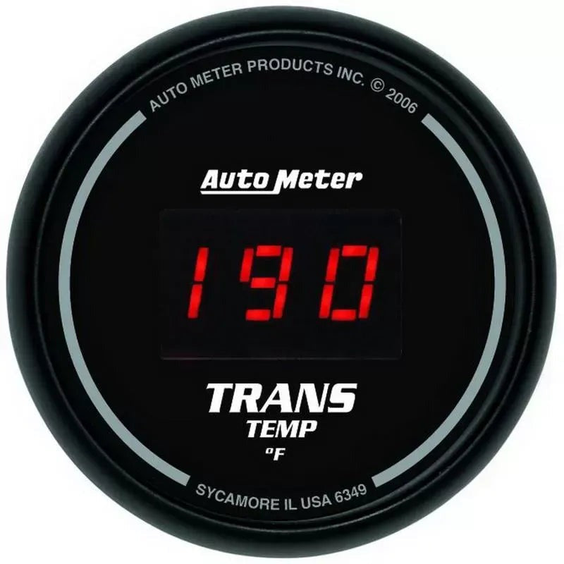 Autometer 2-1/16" 0-340 °F Digital Transmission Temp Gauge SPORT-COMP | Universal (6349)