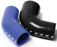 Turbosmart Silicone 90 Degree Reducer Elbow - Black 2.00" to 2.50" | Universal (TS-HRE902025-BK)