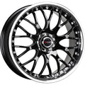 Drag Wheels DR19 Gloss Black w/ Machined Lip 17x7.5 | 5x100/5x114.3 (DR191775054573GB)