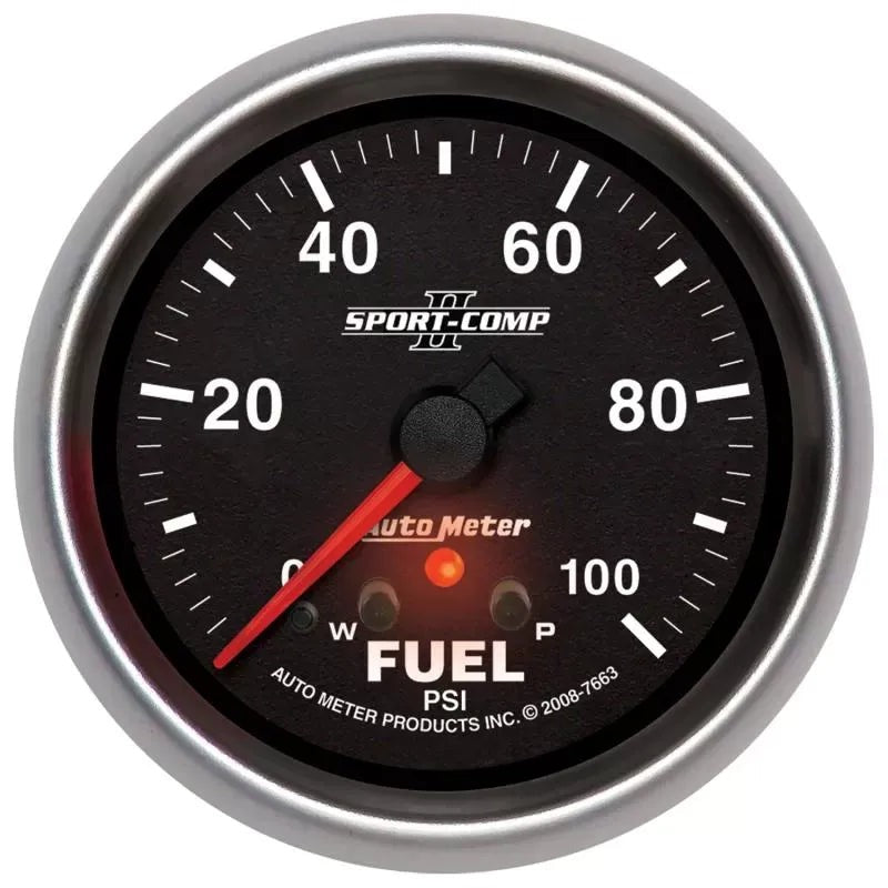 Autometer 2-5/8" 0-100 PSI Fuel Pressure Gauge SPORT-COMP II | Universal (7663)