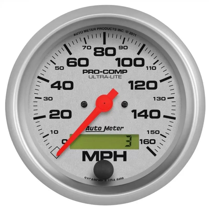 Autometer 3-3/8" 0-160 MPH Speedometer Gauge ULTRA-LITE | Universal (4488)