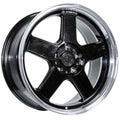 Anovia Highball Metallic Black w/ Machined Lip 18x9.5 +35 | 5x114.3 (ART109189551143573MB)