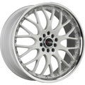 Drag Wheels DR19 White w/ Machined Lip 18x7.5 | 5x100/5x114.3 (DR191875054573W)