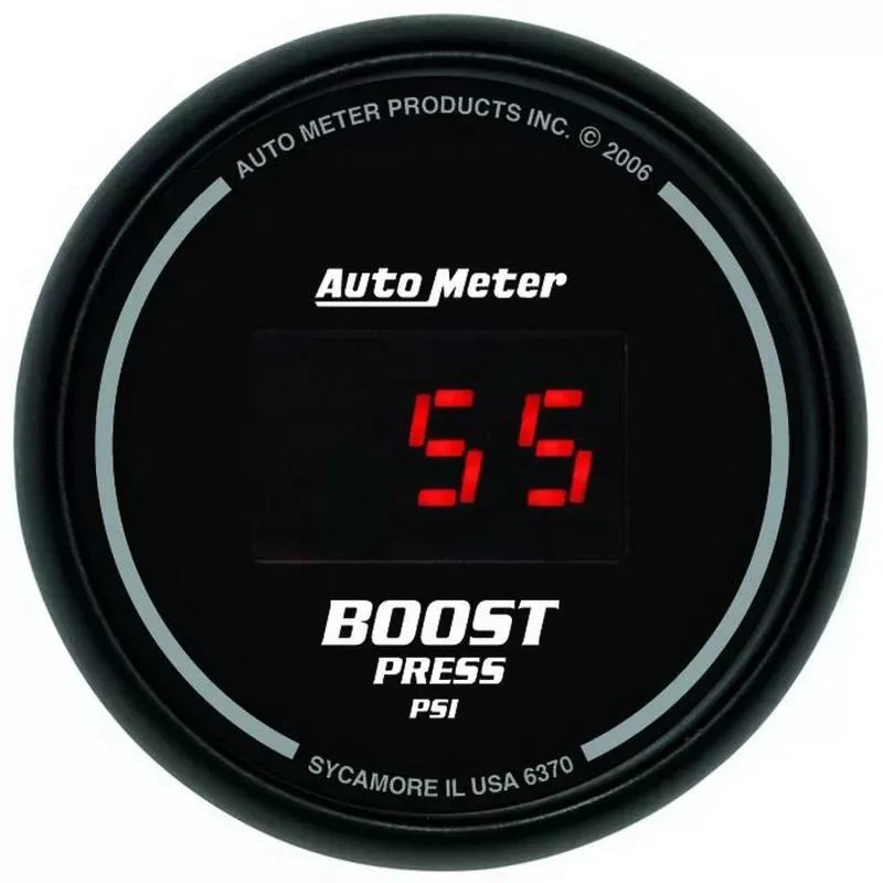 Autometer 2-1/16" 0-60 PSI Boost Gauge SPORT-COMP Digital | Universal (6370)