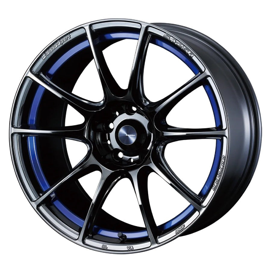 WedsSport SA-25R Black Chrome with a Blue Undercut (Blue Light Chrome II) 18x7.5 | 5x100 (73732)