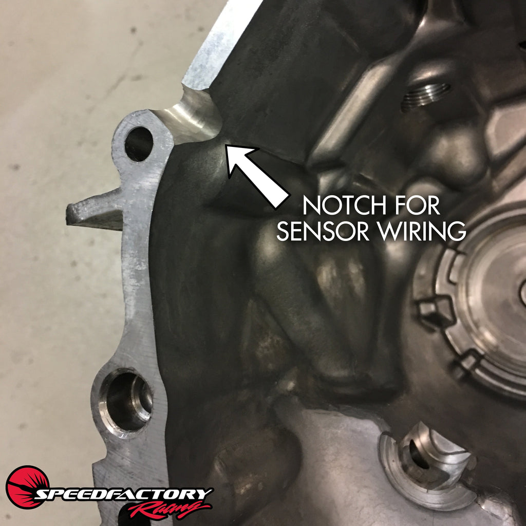 SpeedFactory Racing Honda B-Series AWD Input Shaft Speed Sensor Mounting Tab | 1994-2001 Acura Integra, 1999-2000 Honda Civic Si and 1997-2000 Honda Civic Type-R with AWD Swap (SF-05-520)