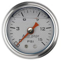 Autometer 1-1/2" 0-15 PSI Pressure Gauge Silver | Universal (2178)