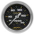 Autometer 2-1/16" 0-200 PSI Pressure Gauge Carbon Fiber | Universal (4734)