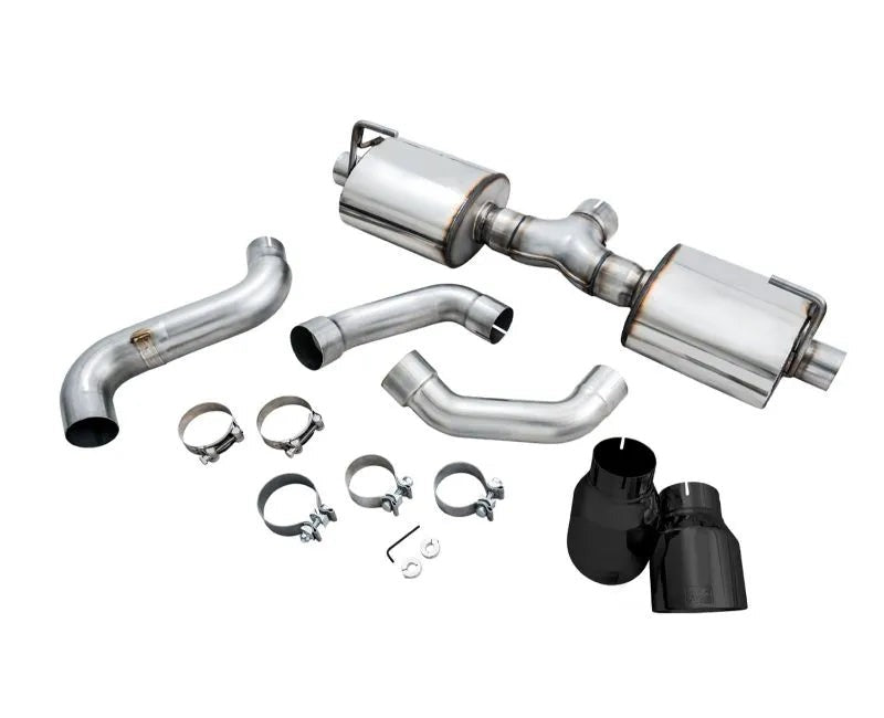 AWE Tread Edition Axleback Dual Exhaust for Jeep JL/JLU 3.6L/2.0T - Diamond Black Tips (3015-33001)