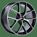 BBS Wheels SR Satin Black w/ Diamond Cut Machined Spoke Faces 19x8.5 | 5x112 (SR028VGPK)