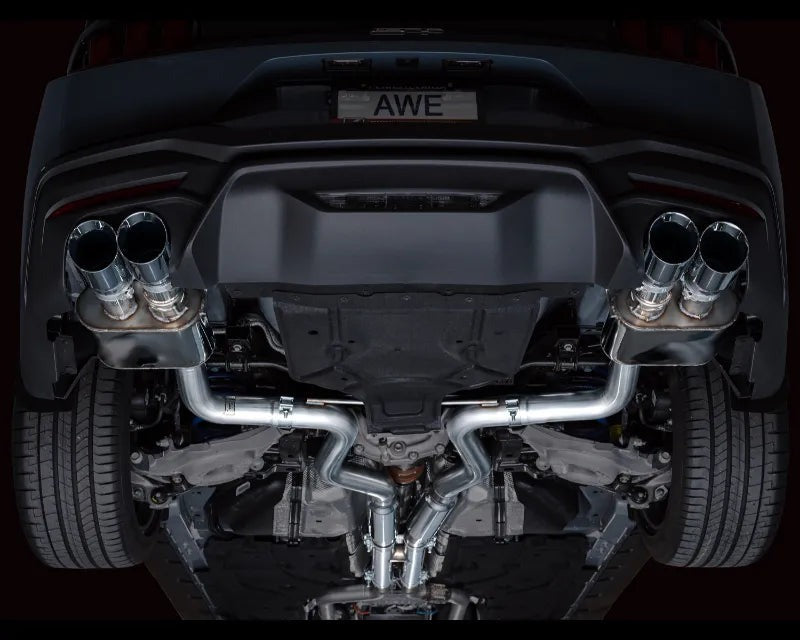 AWE SwitchPath Exhaust for S650 Ford Mustang GT Fastback - Quad Chrome Silver Tips (3025-42650)