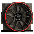 Drag Wheels DR31 Flat Black w/ Red Lip Stripe 17x8 | 5x100/5x114.3 (DR31178054773BFR1)